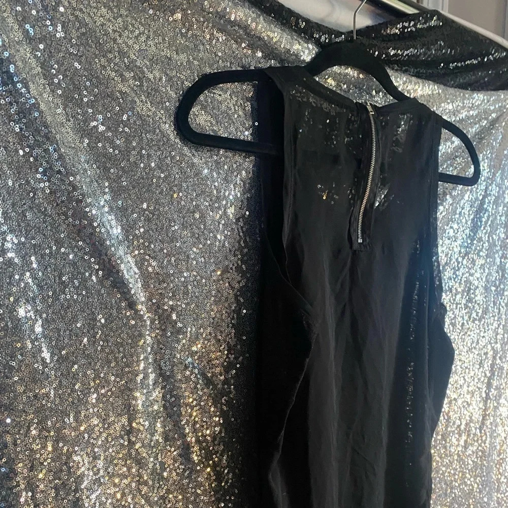 5/$20 Women’s Studio Y Black Sheer Racerback Tank Top XL - Picture 4 of 5
